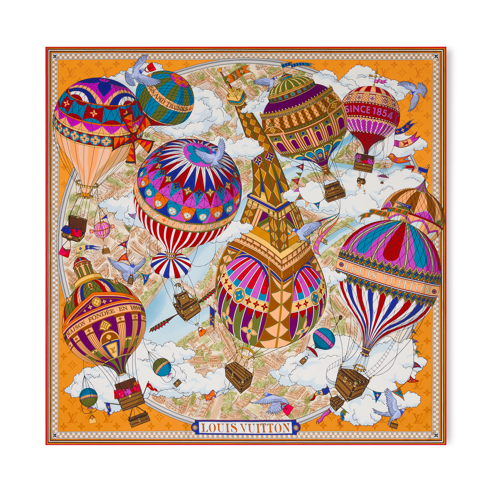 From The Cloud Square 90 . - Luxury Accessories - M97476 Orange